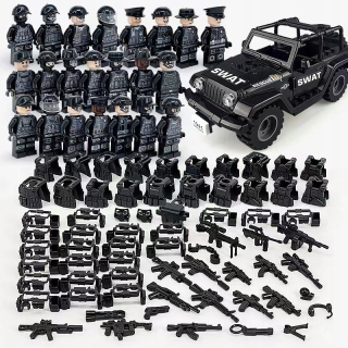 MINIFIGURÁKY SWAT VOJACI 22 KS + ZBRANE